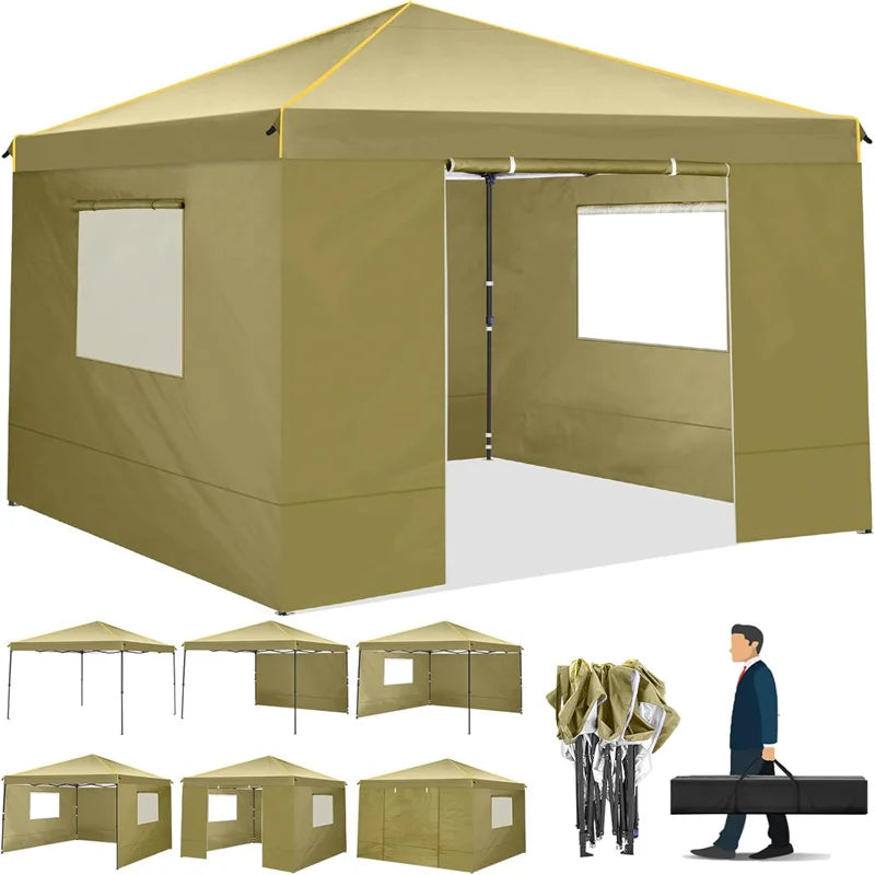 Tooluck Commercial Pop Up Canopy With Ventilated Sidewalls