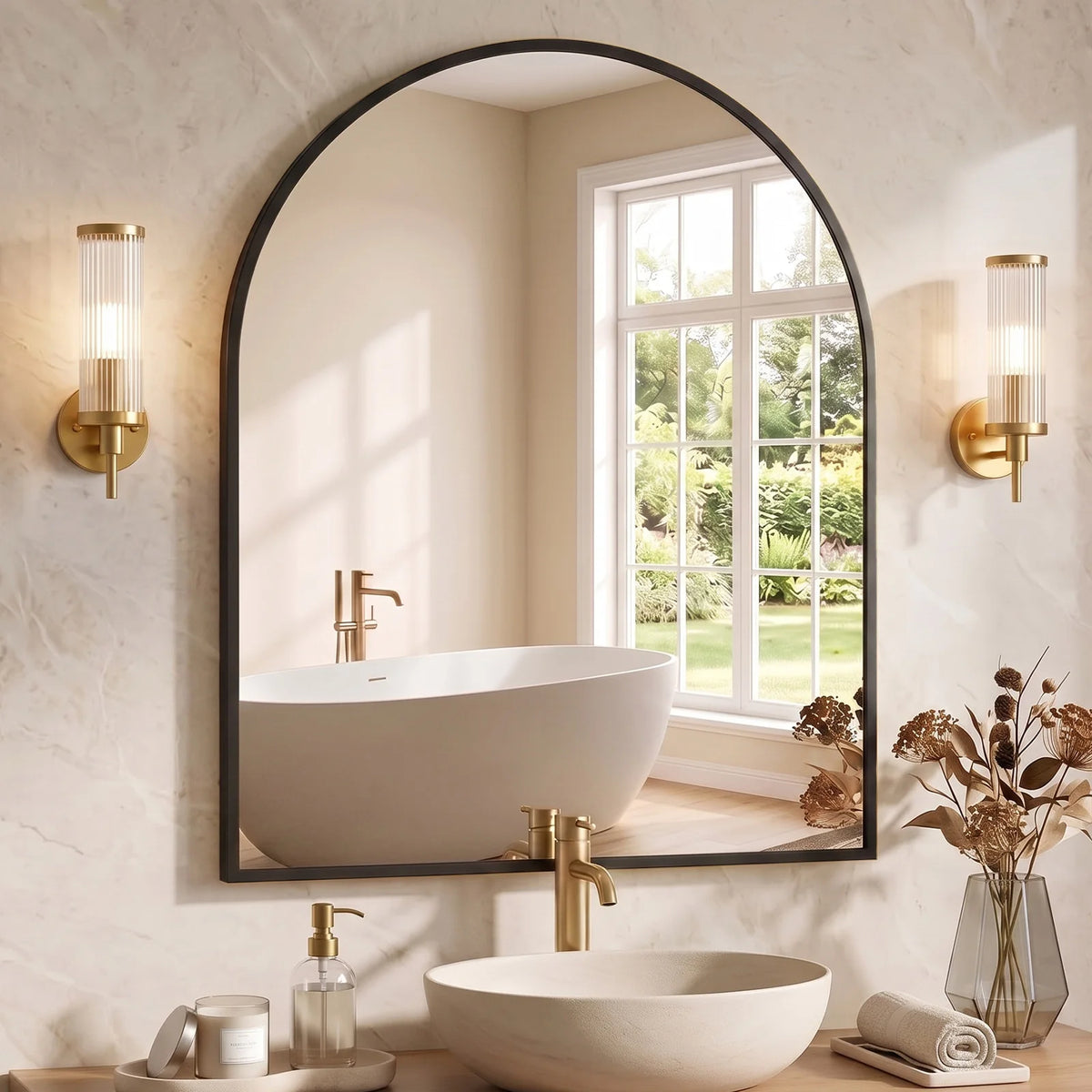 MCQ Arched Wall Mounted Bathroom Vanity Mirror