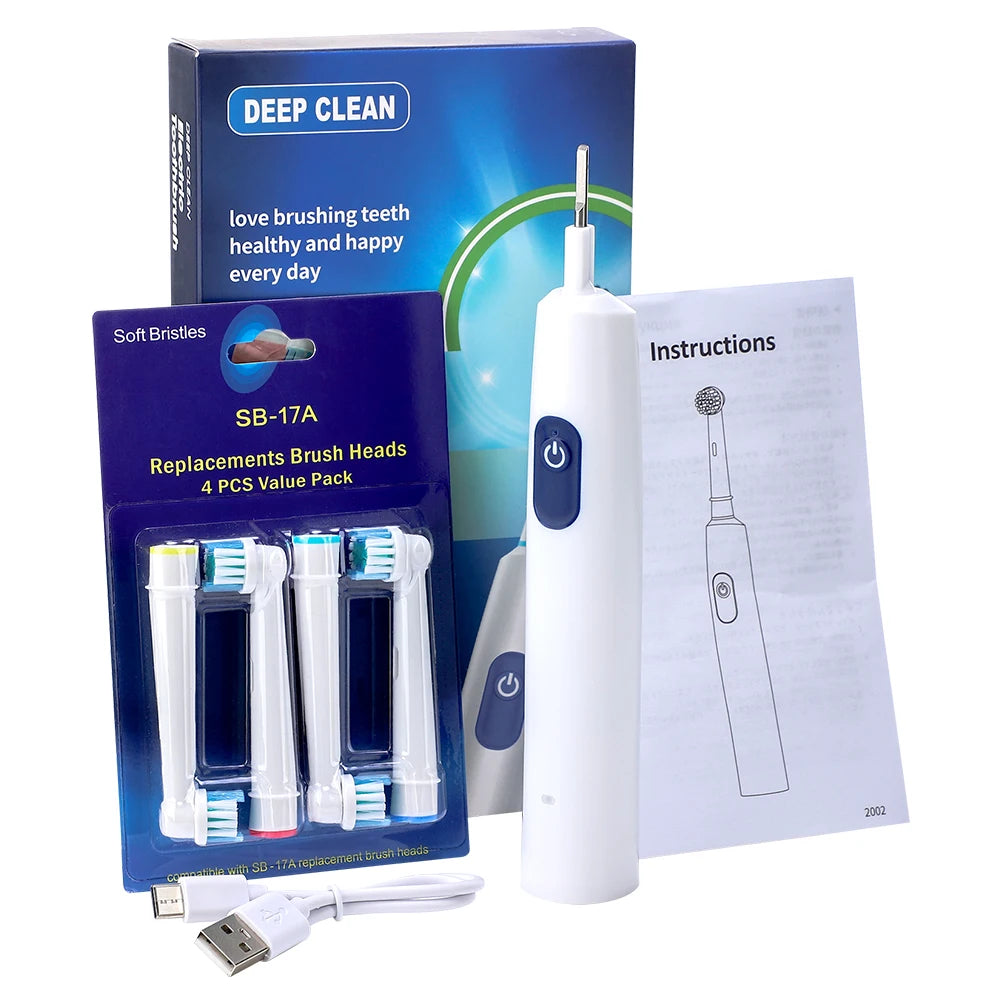 Electric Toothbrush Cordless USB Rechargeable Waterproof Intelligent Toothbrush Effective Oral Care Adults Automatic Tooth Brush
