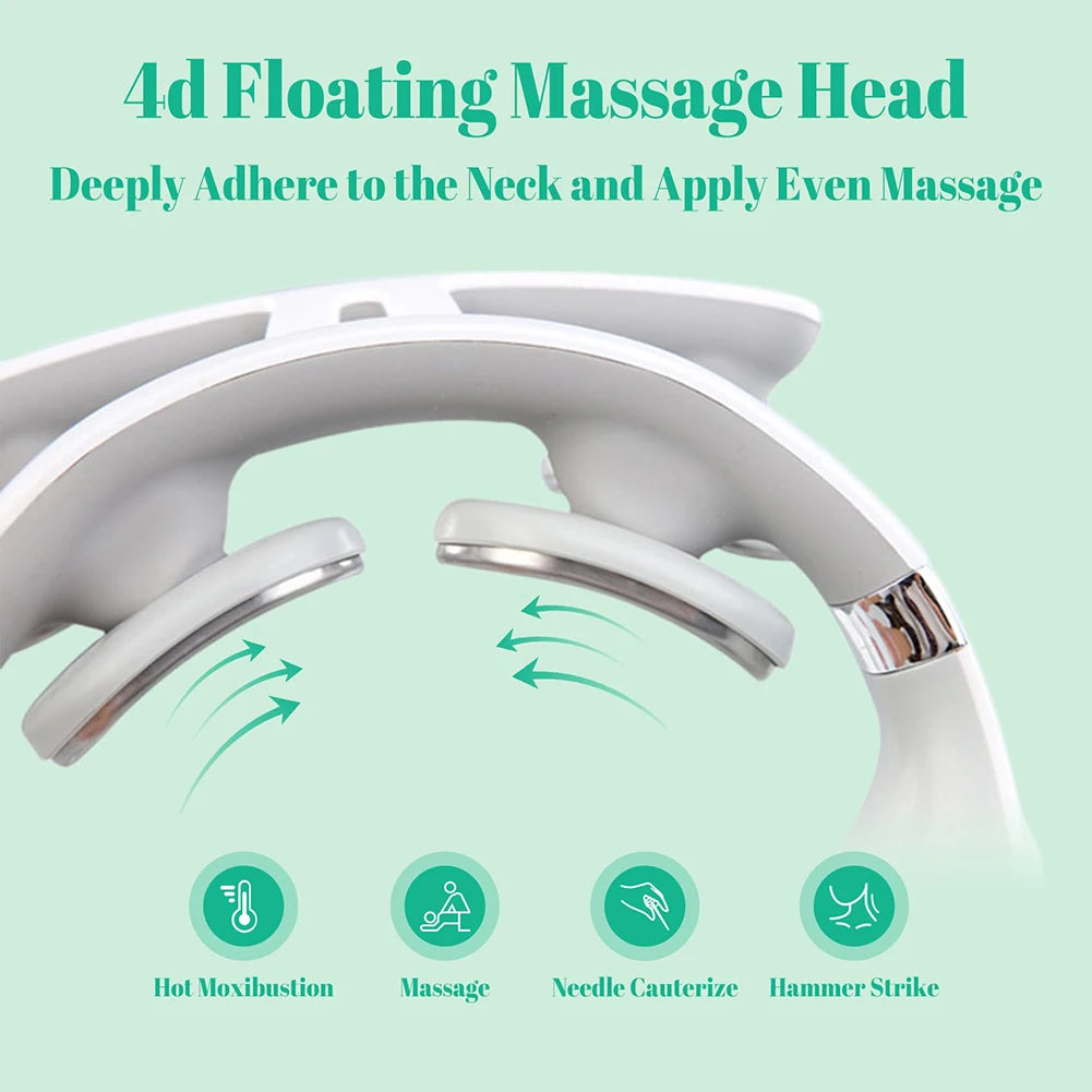 4 Head Pulse Neck Massager With USB Rechargeable
