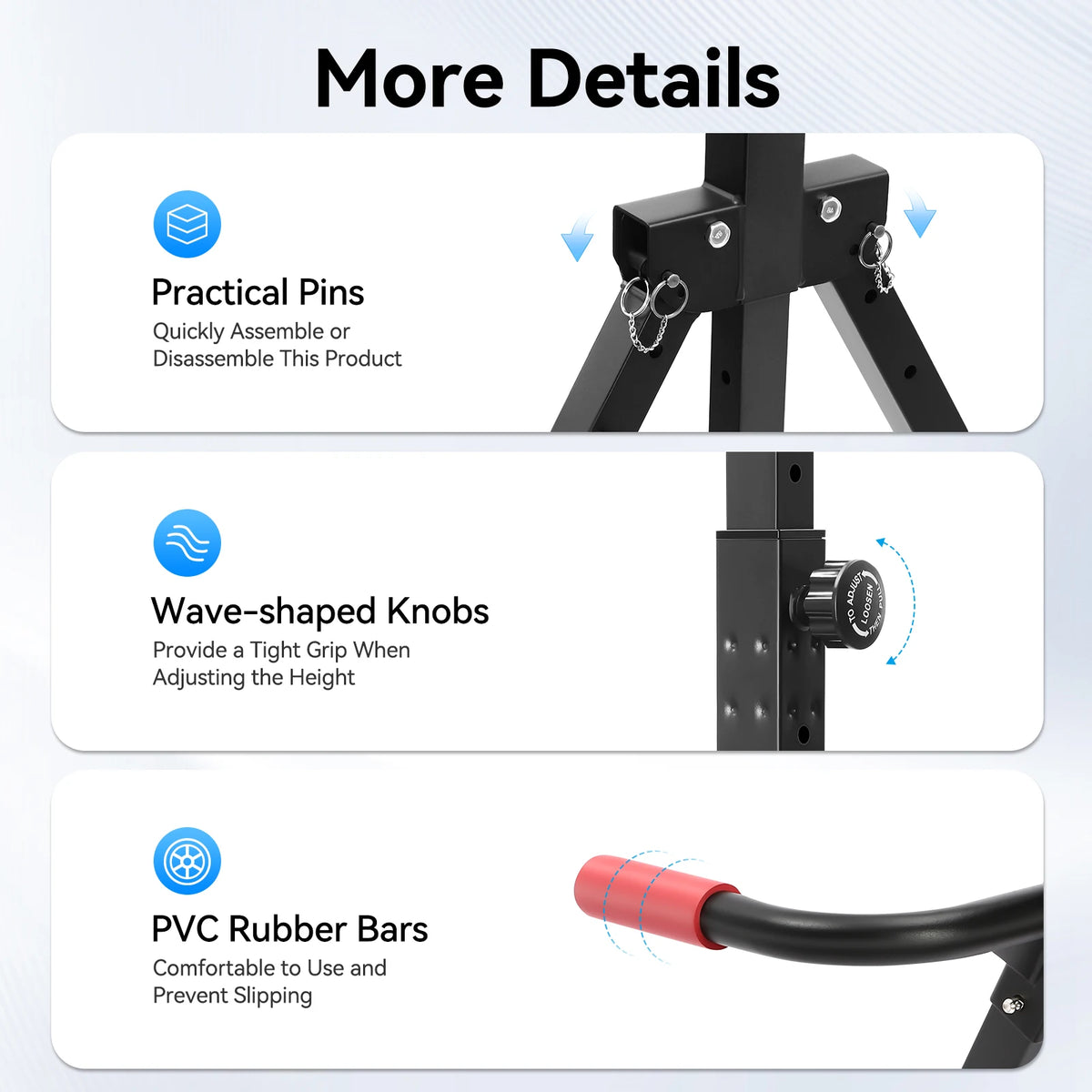 Foldable Adjustable Pull Up Station For Home
