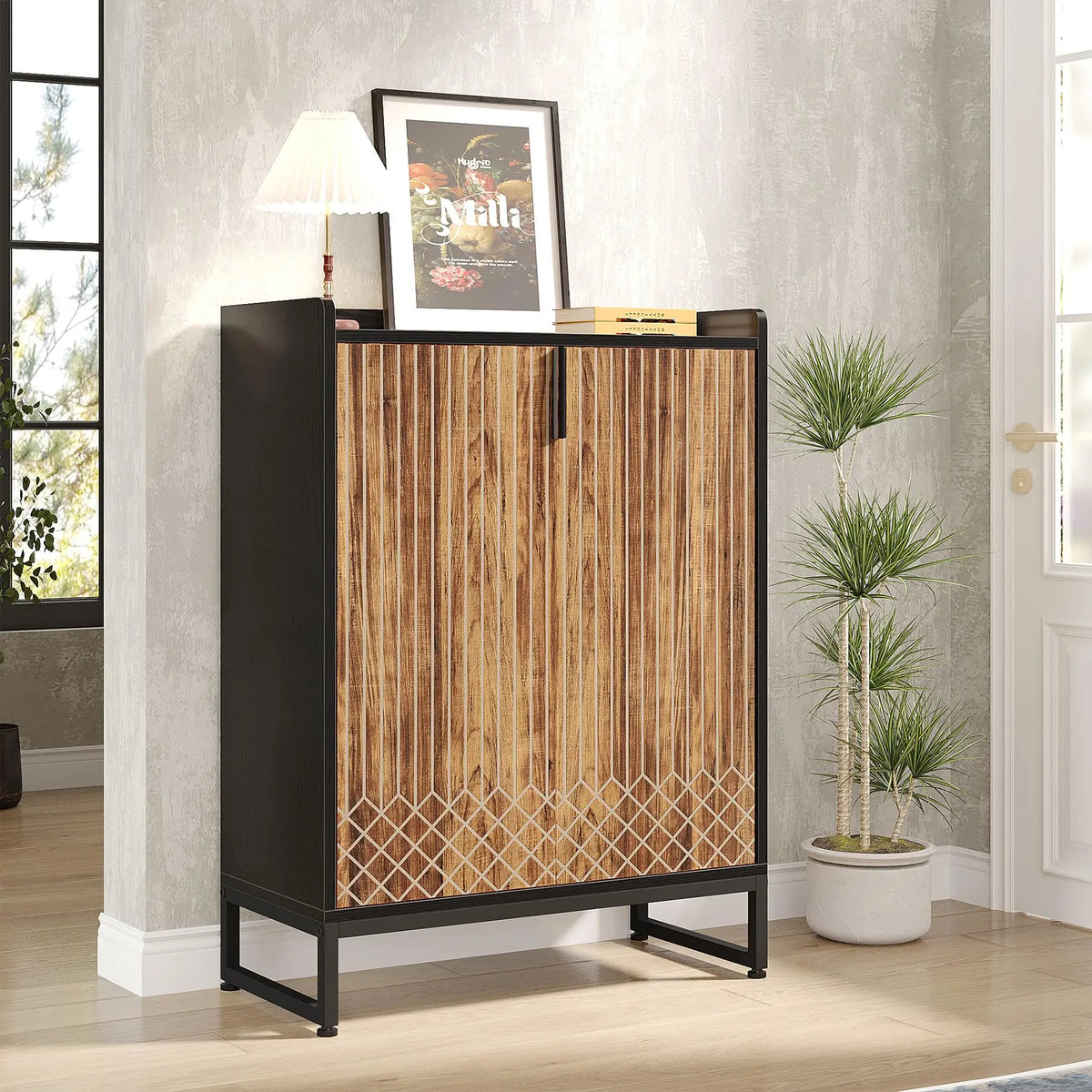 Tribesigns Modern Wood Shoe Cabinet