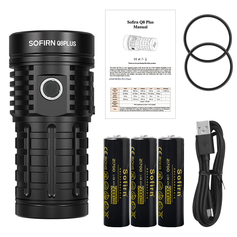 Sofirn Q8 Plus Rechargeable LED Flashlight