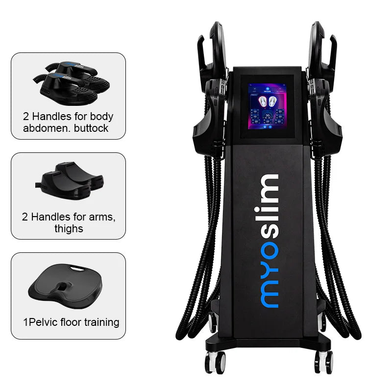 EMS Body Sculpting MYOslim Machine 6500W Sculpt Muscle Stimulation Abdominal Lift Hips Pad Fat Slimming Weight Loss Equipment