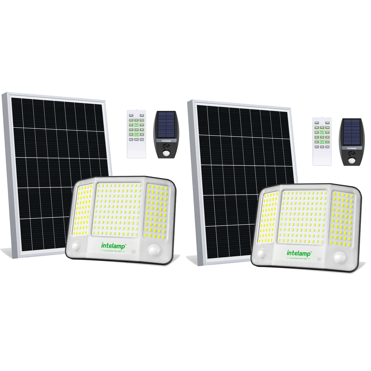 Intelamp Solar Outdoor Flood Light With Dual Sensors