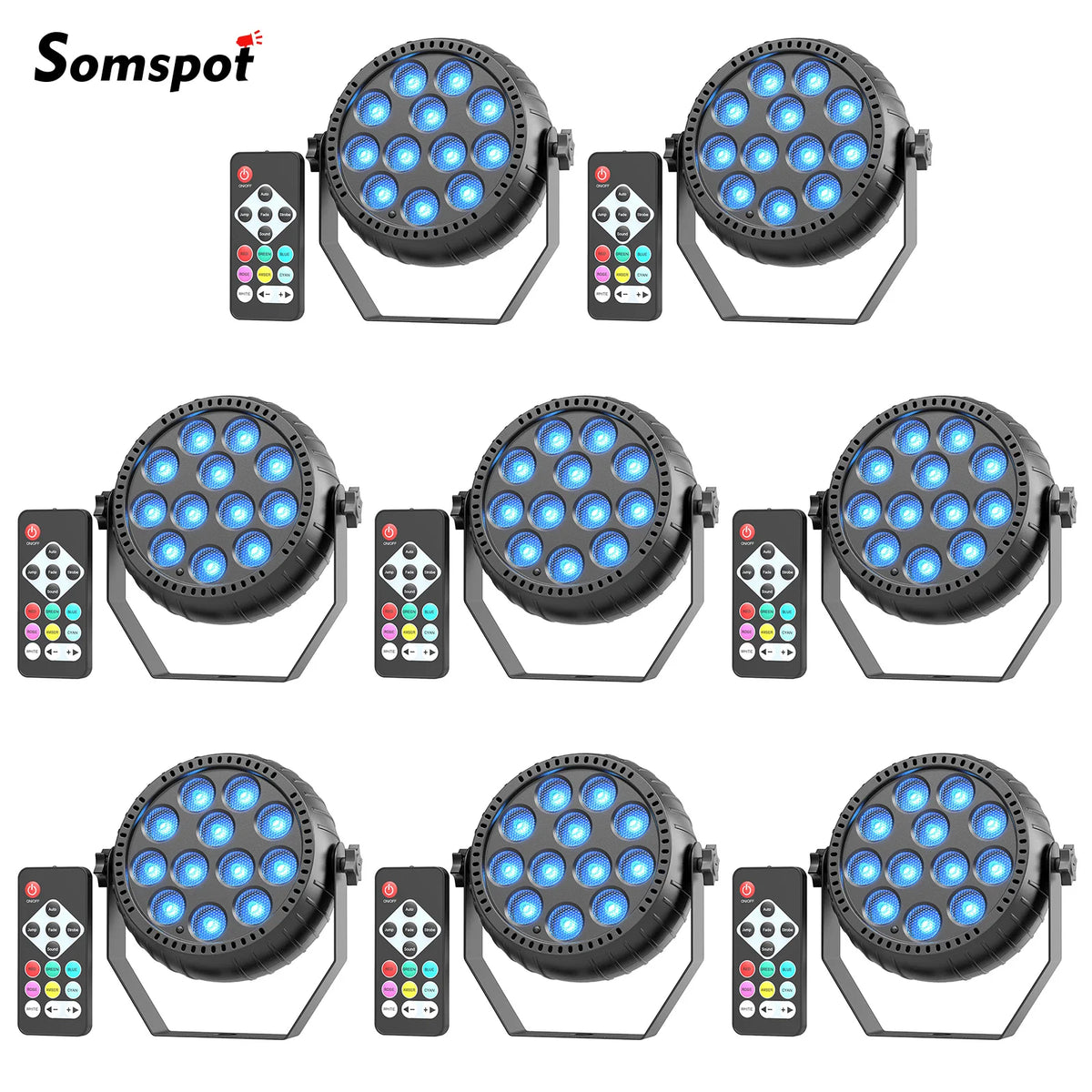 Somspot Led Par Stage Light With Dmx Remote