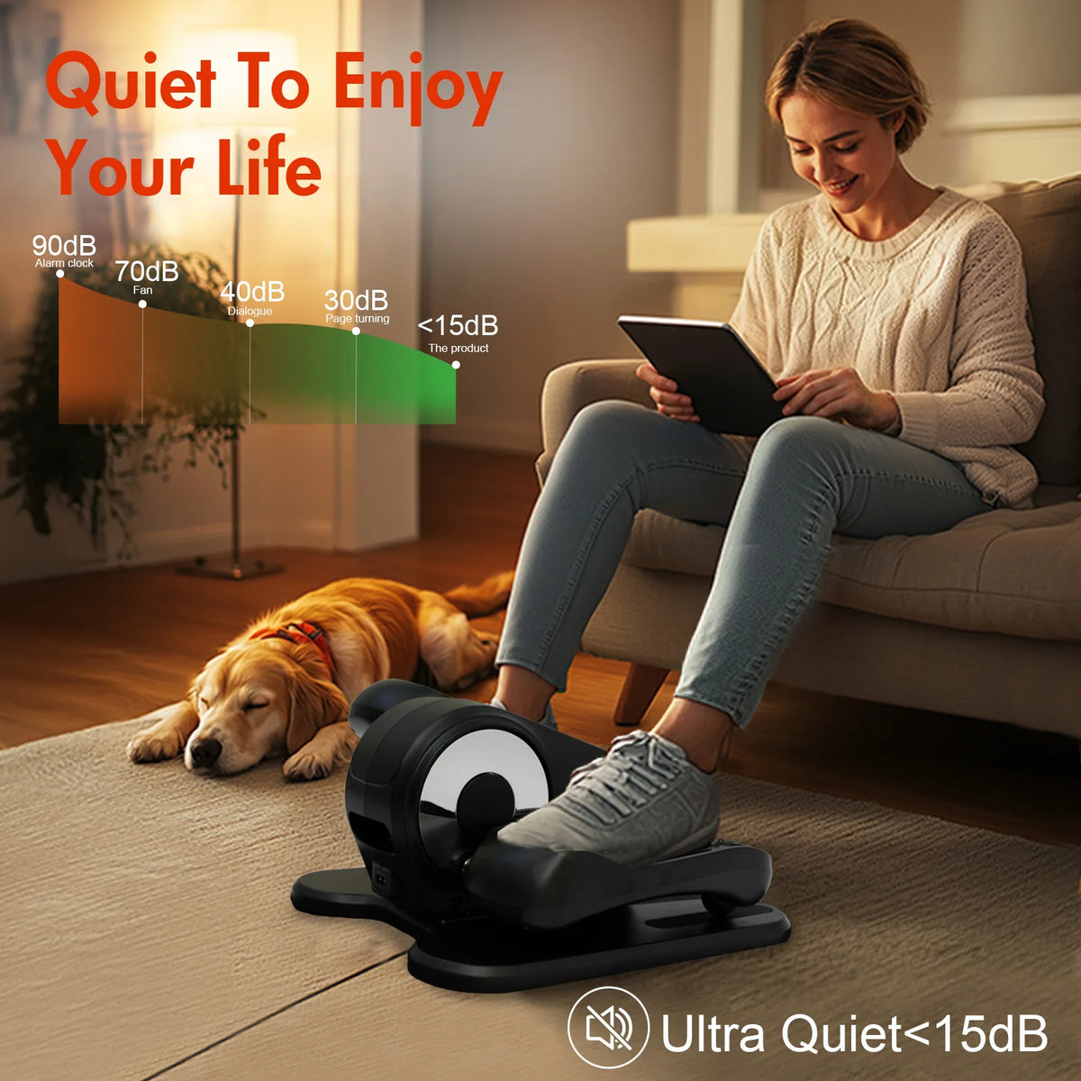 Gamewiu Under Desk Elliptical Exerciser With Remote