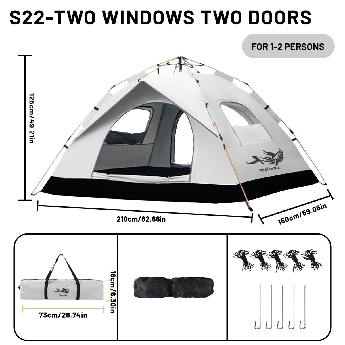 Pakicetus Instant Pop Up Waterproof Sunshade Canopy