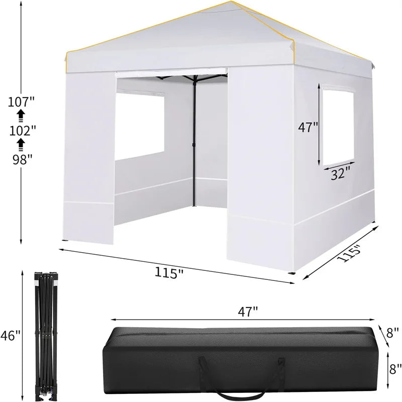 Tooluck Commercial Pop Up Canopy With Ventilated Sidewalls