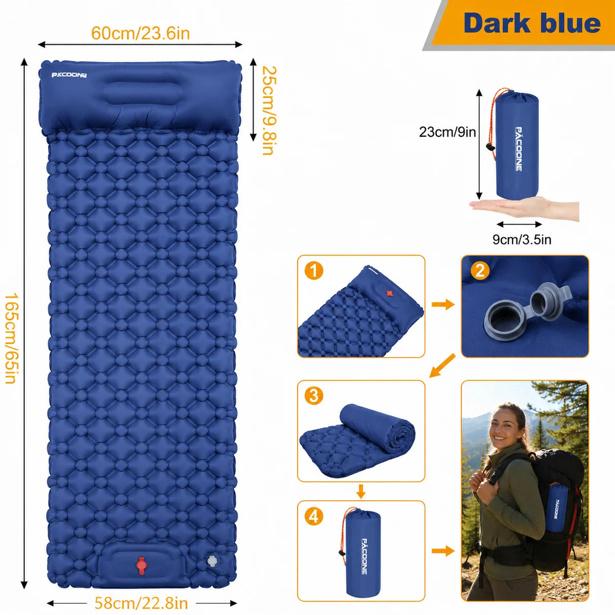 Waterproof Foldable Inflatable Camping Sleeping Pad