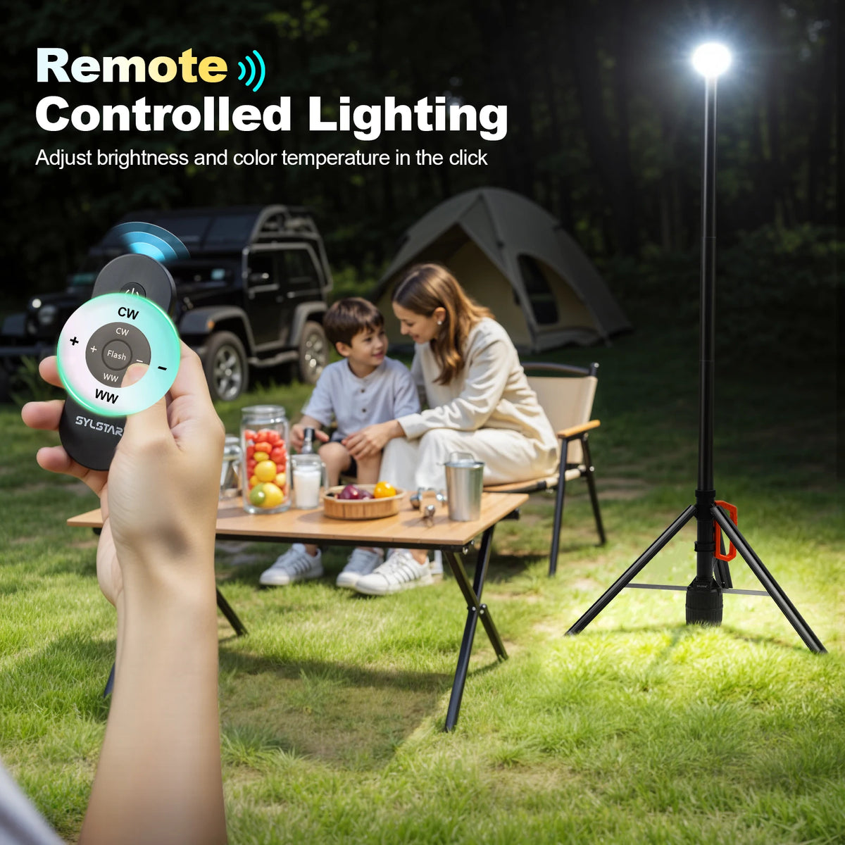 Portable Rechargeable Work Light With Remote Control