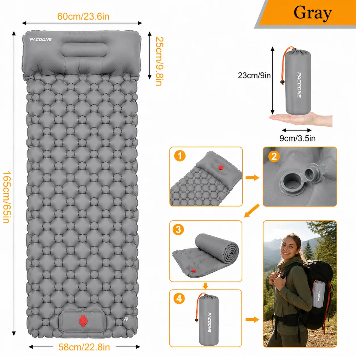 Waterproof Foldable Inflatable Camping Sleeping Pad