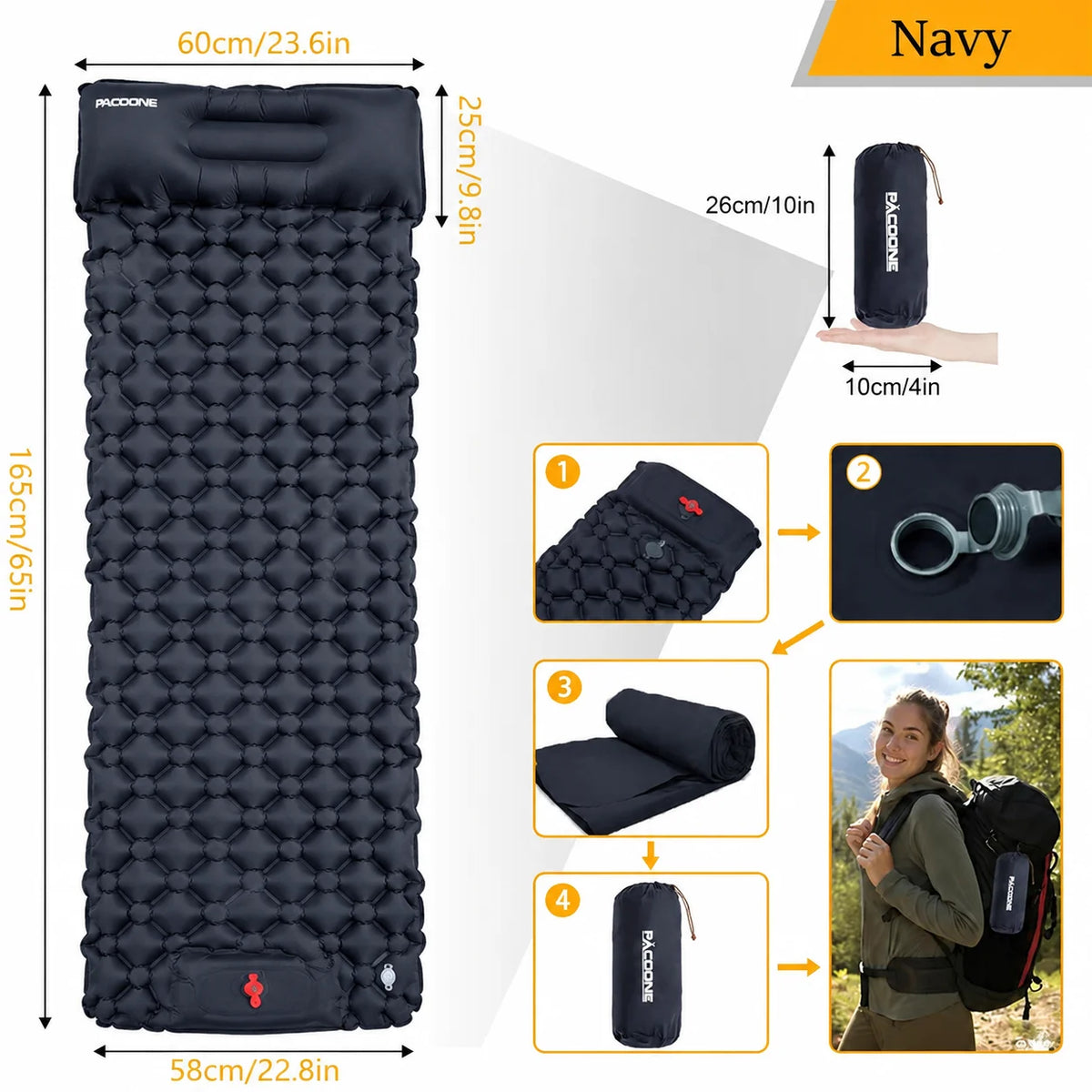 Waterproof Foldable Inflatable Camping Sleeping Pad