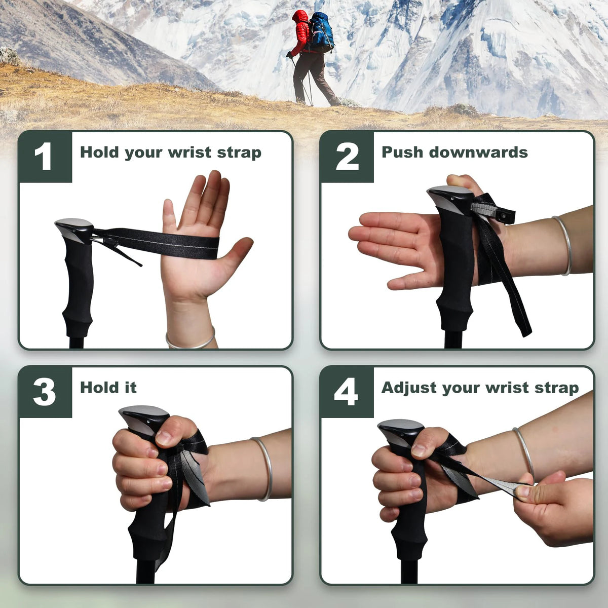 Ultralight Aluminum Folding Trekking Pole