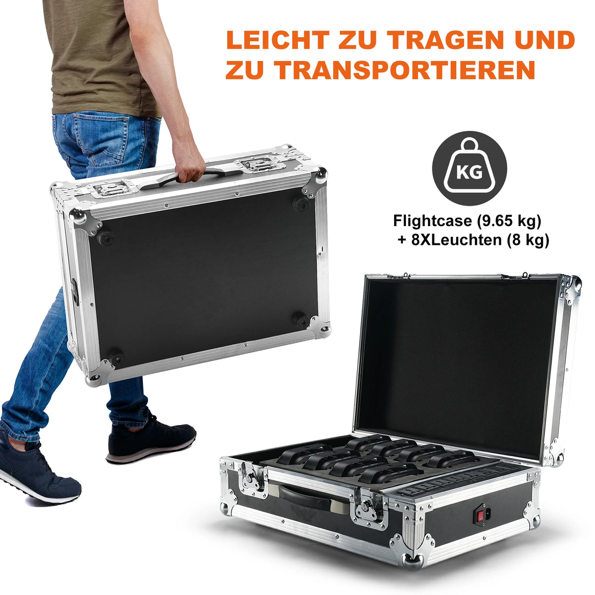 Fieryzeal Rechargeable App Controlled Par Light