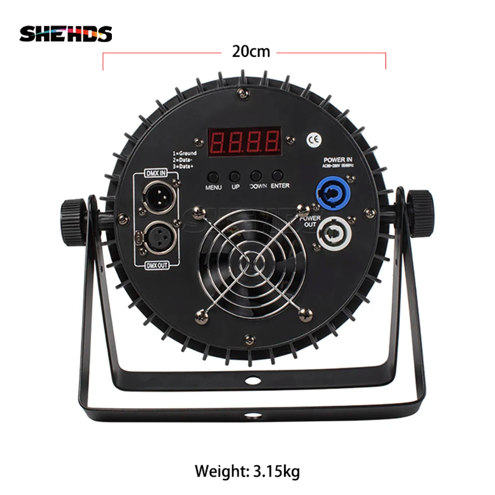 SHEHDS Professional LED Flat Par Stage Lights