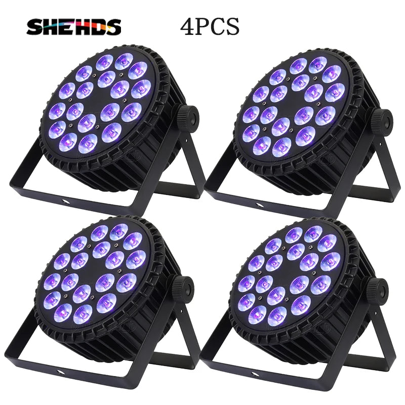 SHEHDS Professional LED Flat Par Stage Lights