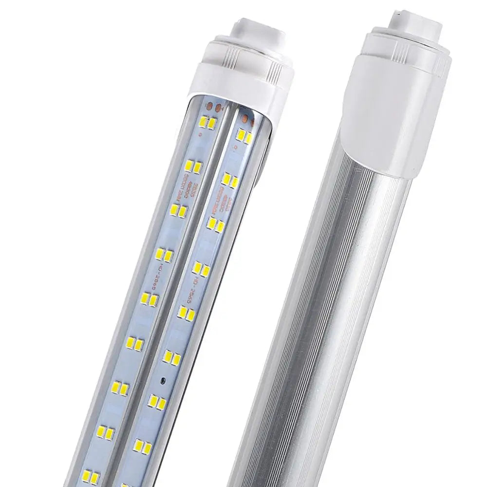 20PCS R17D/HO 8FT LED Bulb - Rotate V Shaped, 6000K Cold White 120W, 14500LM, 110W Equivalent F96T12/DW/HO, Clear Cover