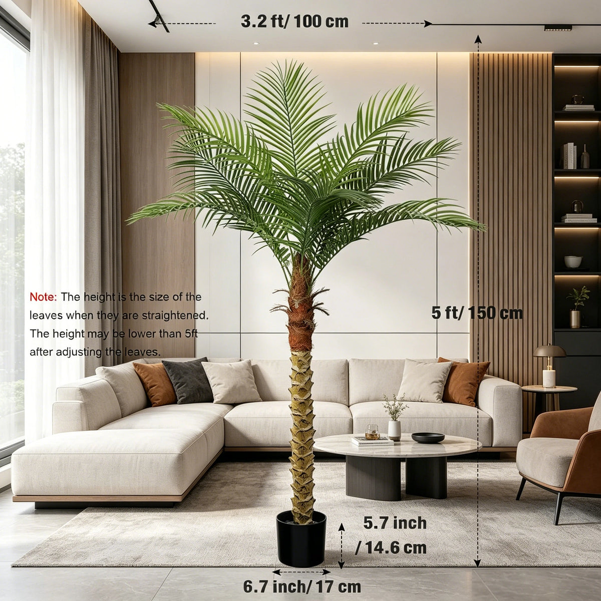 Olitree Indoor Outdoor Artificial Palm Tree