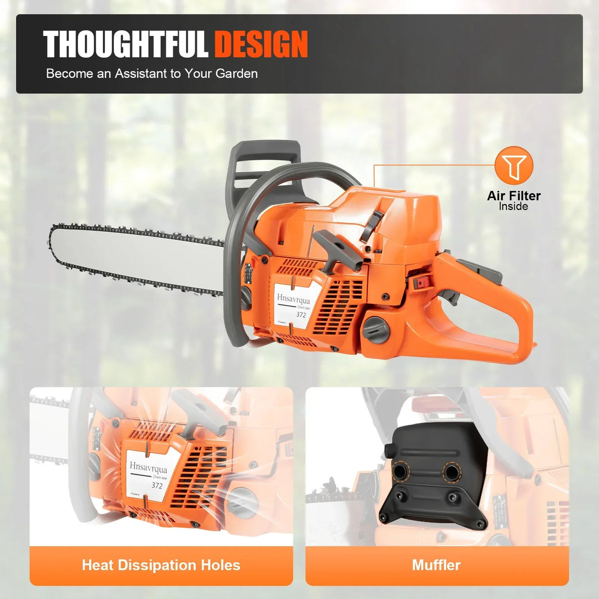 Cheuraivee Gas Powered Chainsaw For Outdoor Use