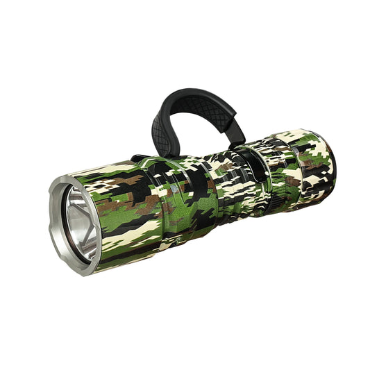 Wurkkos TD07 1300LM Tactical Flashlight 479M Long Throw IP68 Waterproof 18350 Battery Torch Dual Switches and Ring Handle Grip
