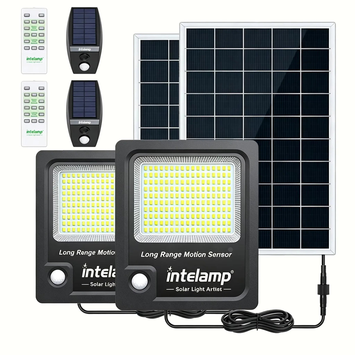 Intelamp Dual Sensor Outdoor Solar Lights