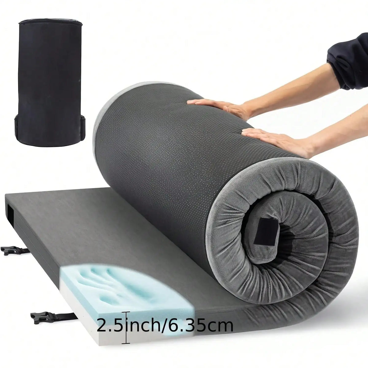 Waterproof Roll Up Camping Memory Foam Pad