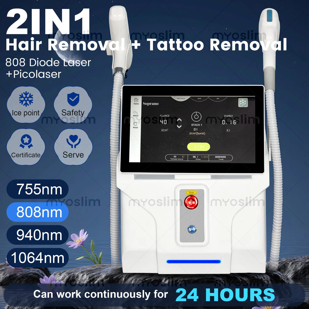 Myoslim 2in1 Diode Laser Hair Removal