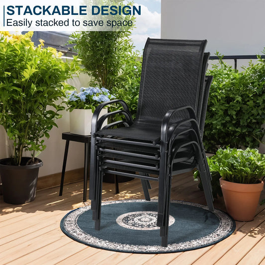Steel Frame Teslin Fabric Folding Garden Chairs