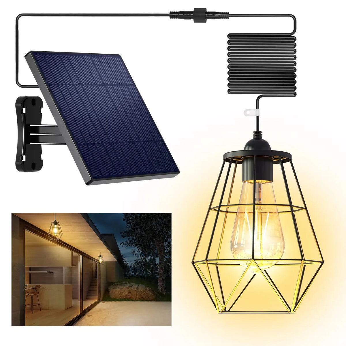 Intelamp Waterproof Solar Pendant Lights