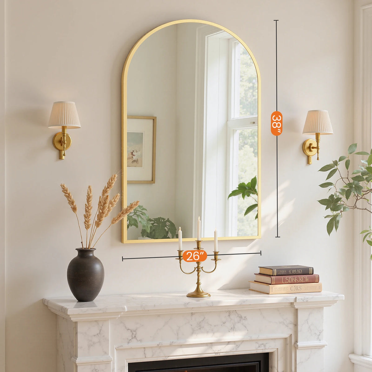 MCQ Arched Wall Mounted Bathroom Vanity Mirror