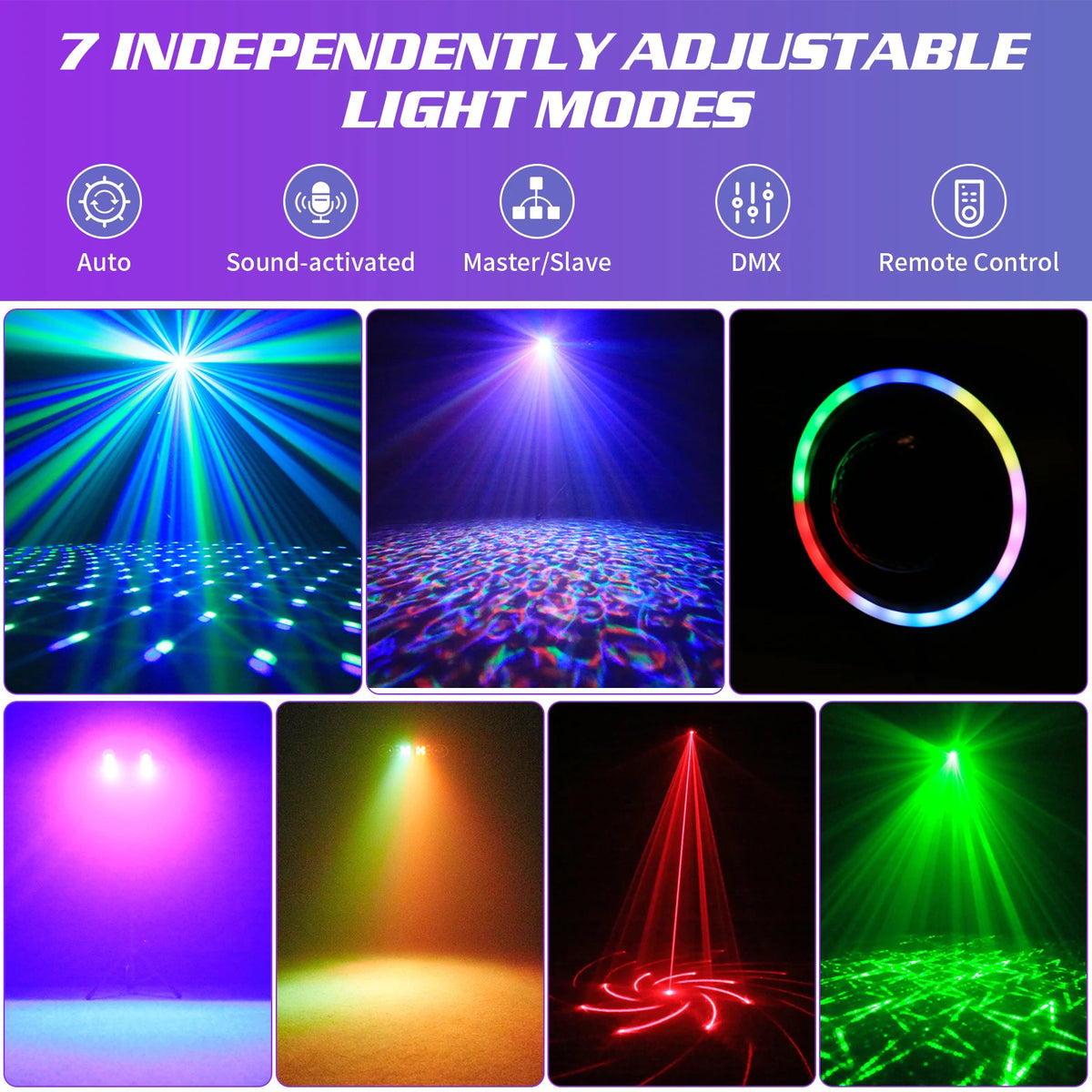 Rudderstar 7in1 RGBW LED Magic Ball Stage Light