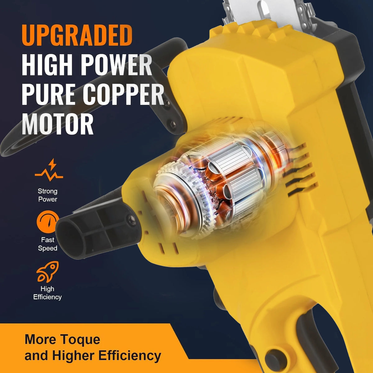 Tegatok 20V Brushless Chainsaw with Two Batteries