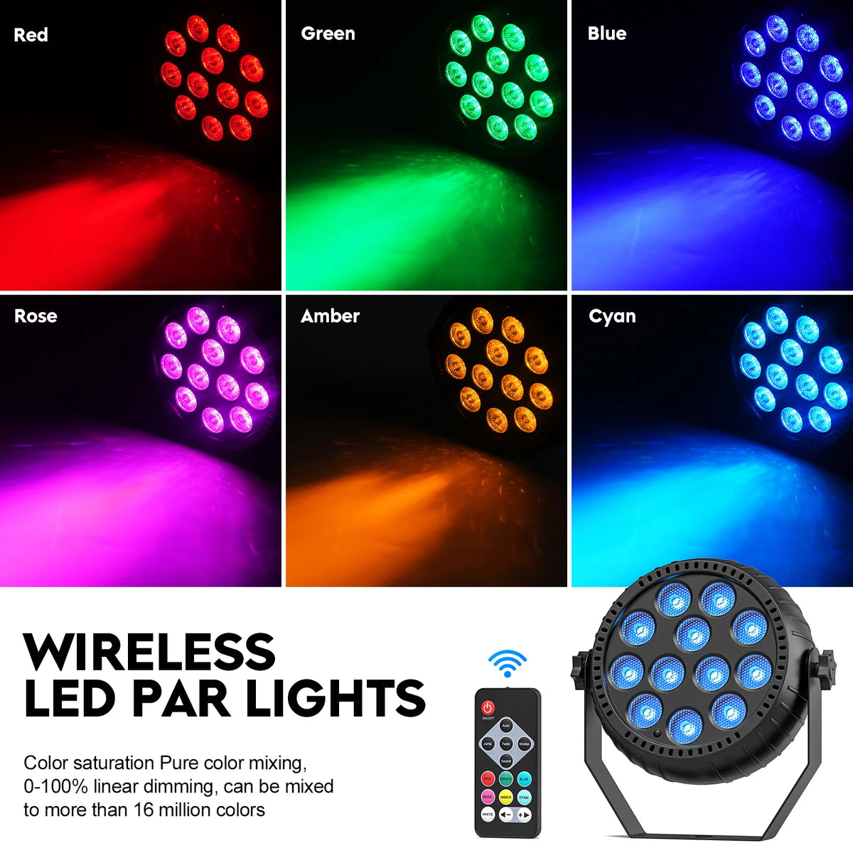 Somspot Led Par Stage Light With Dmx Remote