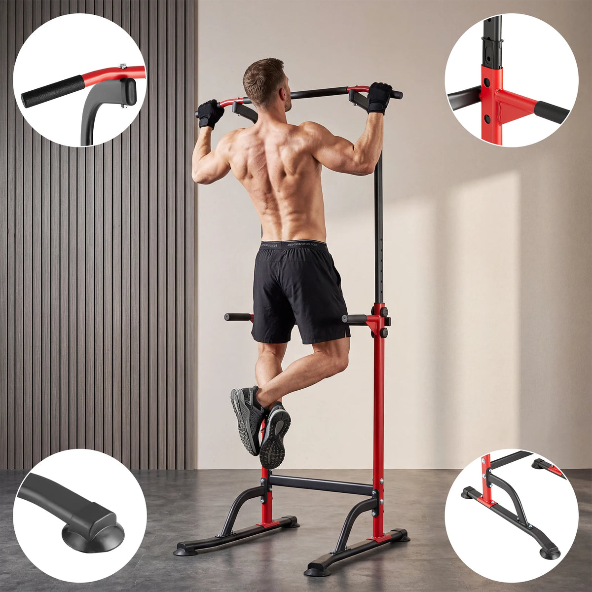 Heavy Duty Power Tower With Adjustable Dip Station
