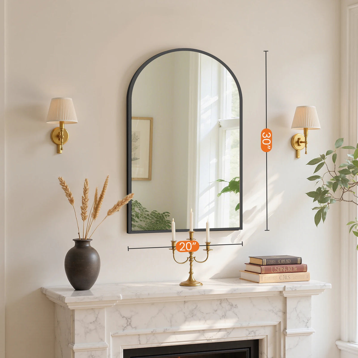 MCQ Arched Wall Mounted Bathroom Vanity Mirror