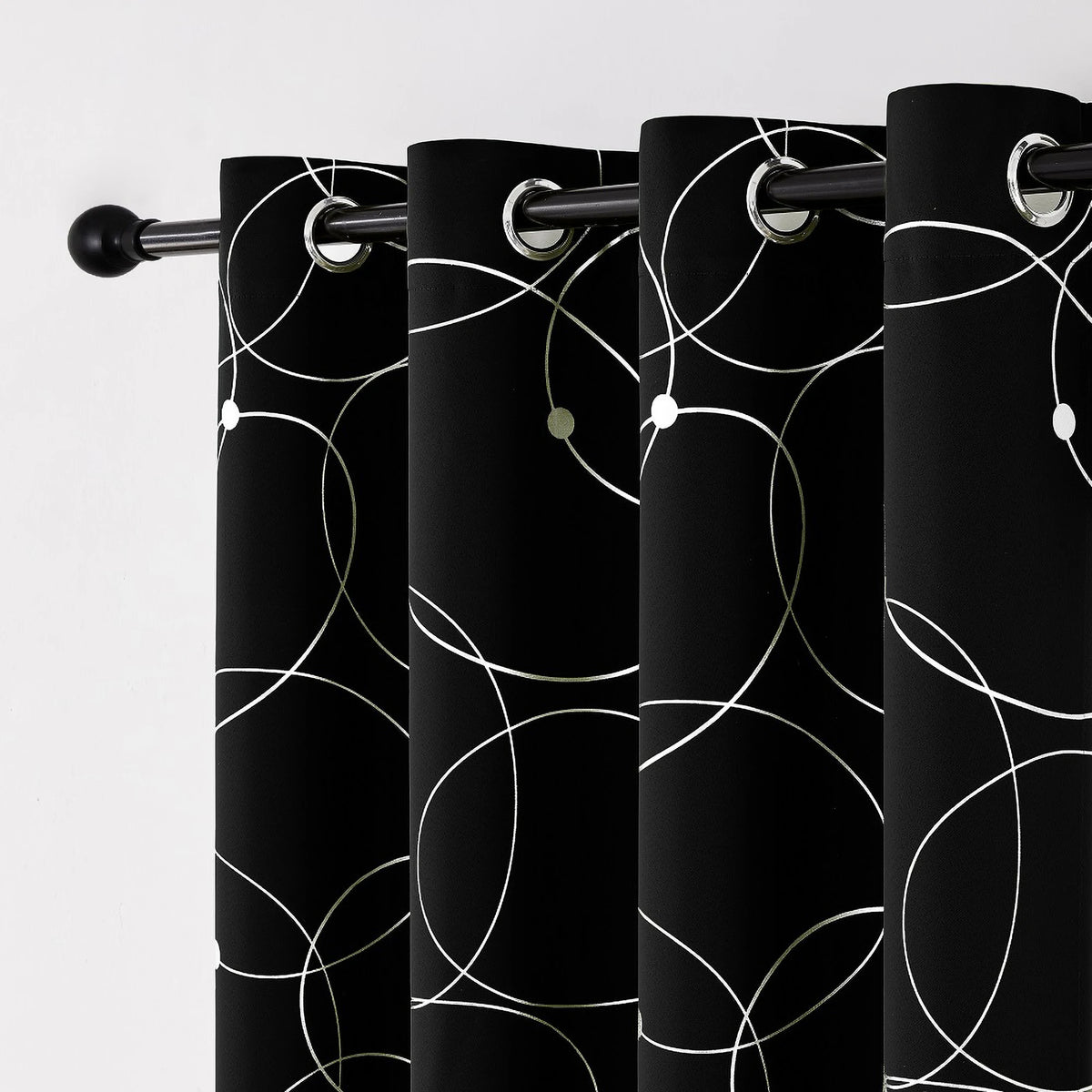 Four Panel Blackout Curtains Grommet Thermal Insulated