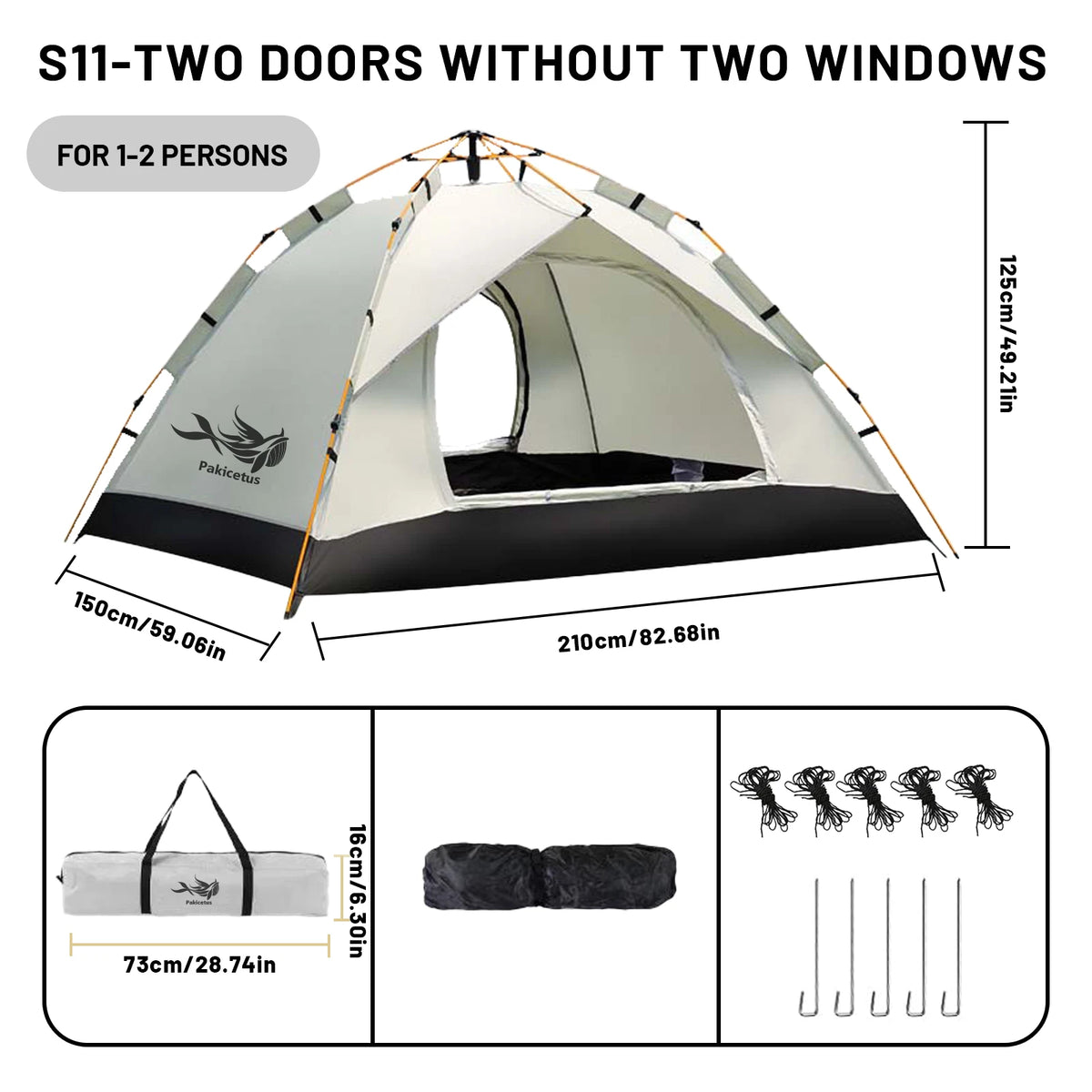 Pakicetus Instant Pop Up Waterproof Sunshade Canopy