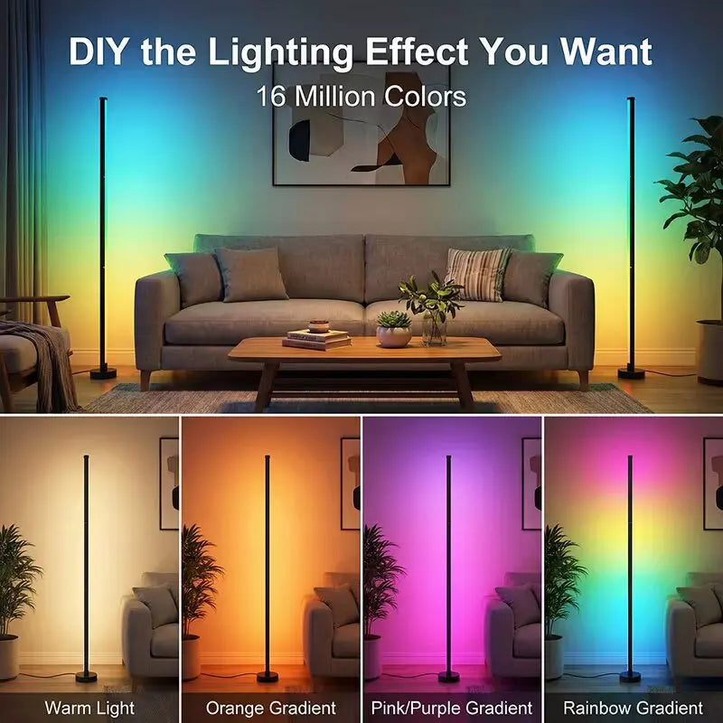 ELEGORRY Smart RGB Corner Floor Lamp With App Control