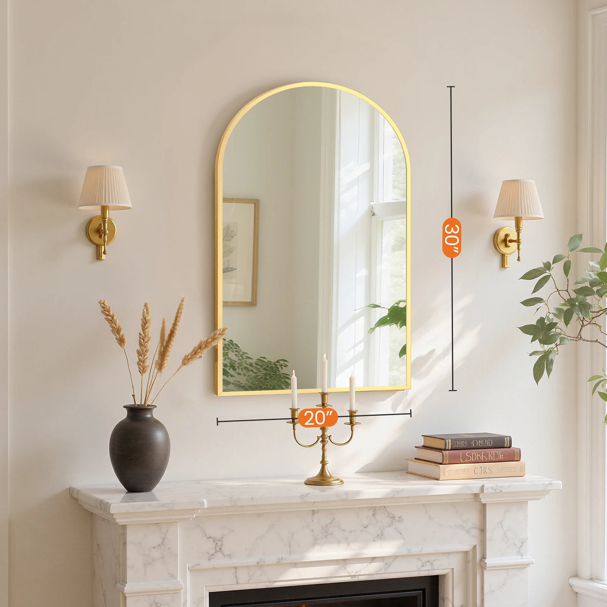MCQ Arched Wall Mounted Bathroom Vanity Mirror