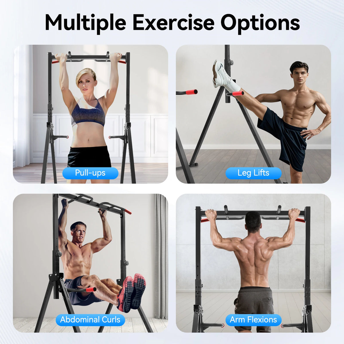 Foldable Adjustable Pull Up Station For Home
