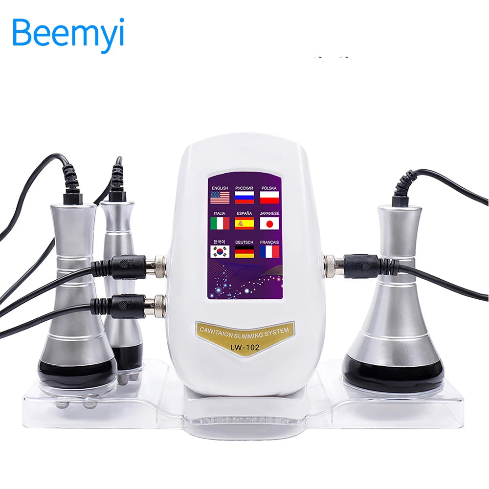 3 In 1 Beauty Body Slimming Massager Cavitation Machine Multi-Functional Device Face Body Tightening Lifting Spa Skincare Tool