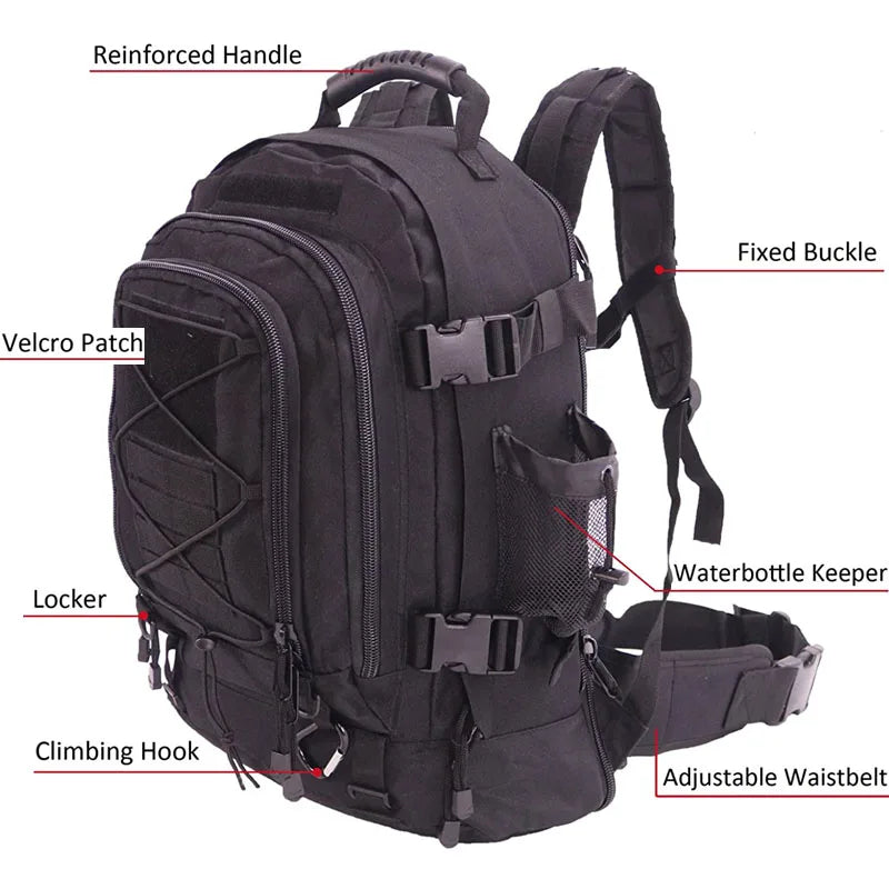 LQARMY Military Tactical Backpack Molle Rucksack