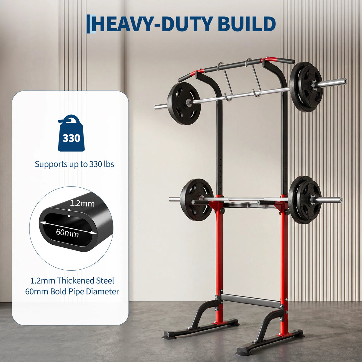 Heavy Duty Power Tower With Adjustable Dip Station