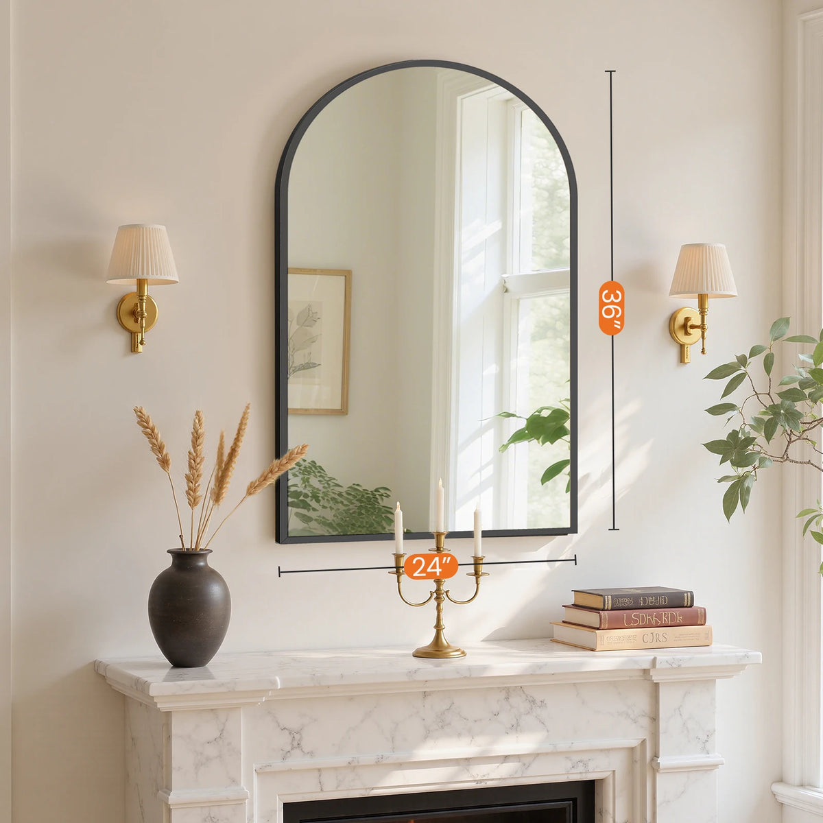 MCQ Arched Wall Mounted Bathroom Vanity Mirror