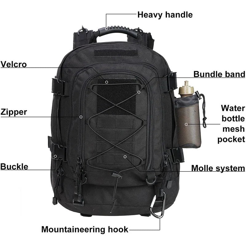 LQARMY Military Tactical Backpack Molle Rucksack