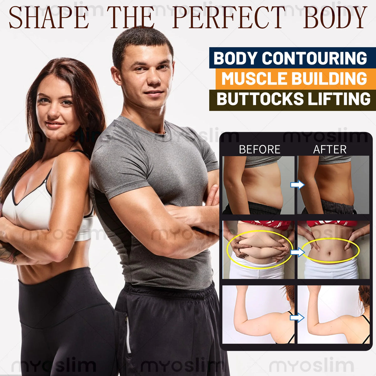 Myoslim EMS Muscle Stimulator Body Sculpting Device