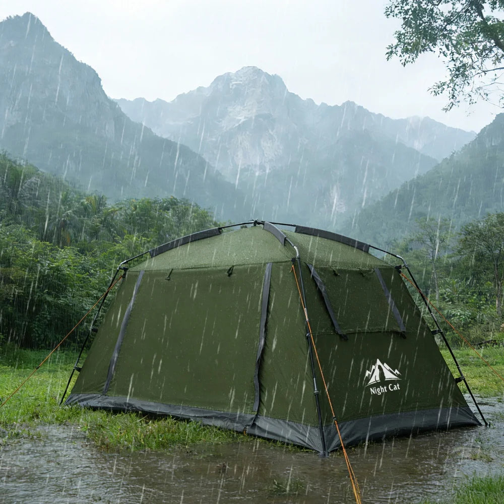 Night Cat Waterproof Dual Layer Camping Tent