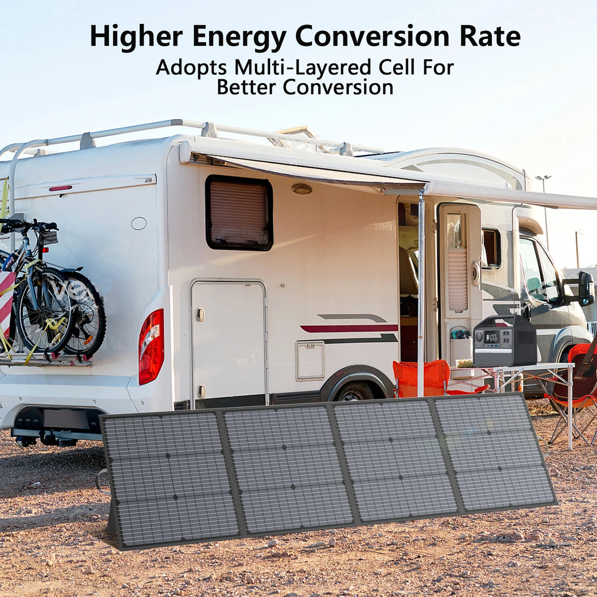 MHPOWOS 220W Foldable Monocrystalline Solar Panel