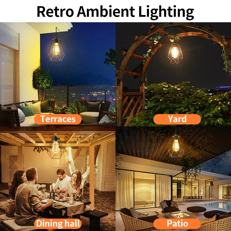 Intelamp Waterproof Solar Pendant Lights